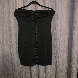 Strapless Little Black Mini Dress